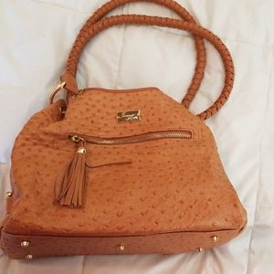Beige leather purse